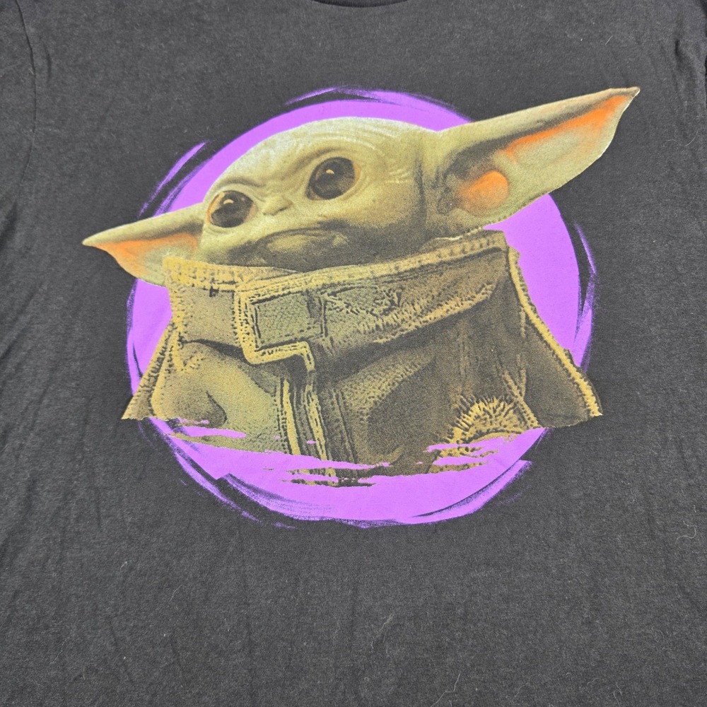 Star Wars Fifth Sun T-Shirt Mens Medium Black Excellent Baby Yoda Grogu Graphic